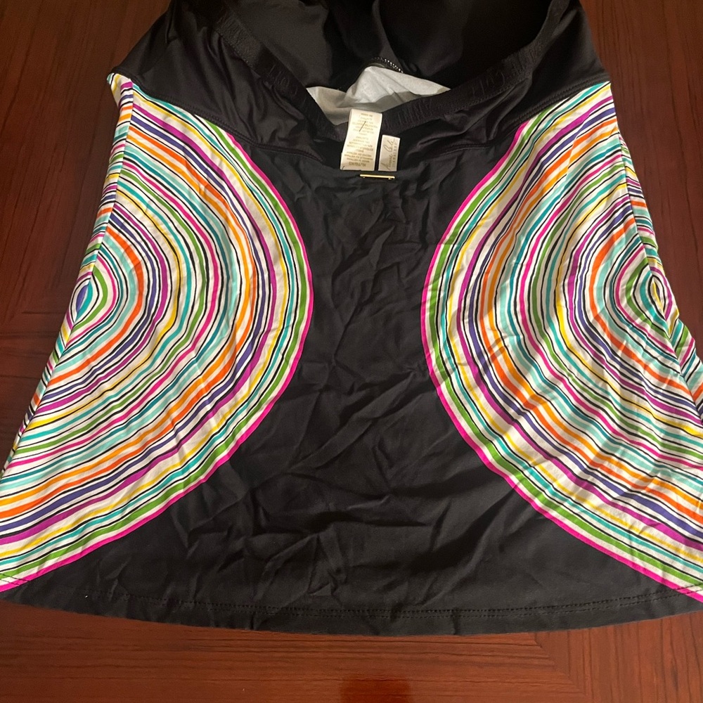 Anne Cole Black Textured swimming top size Xl